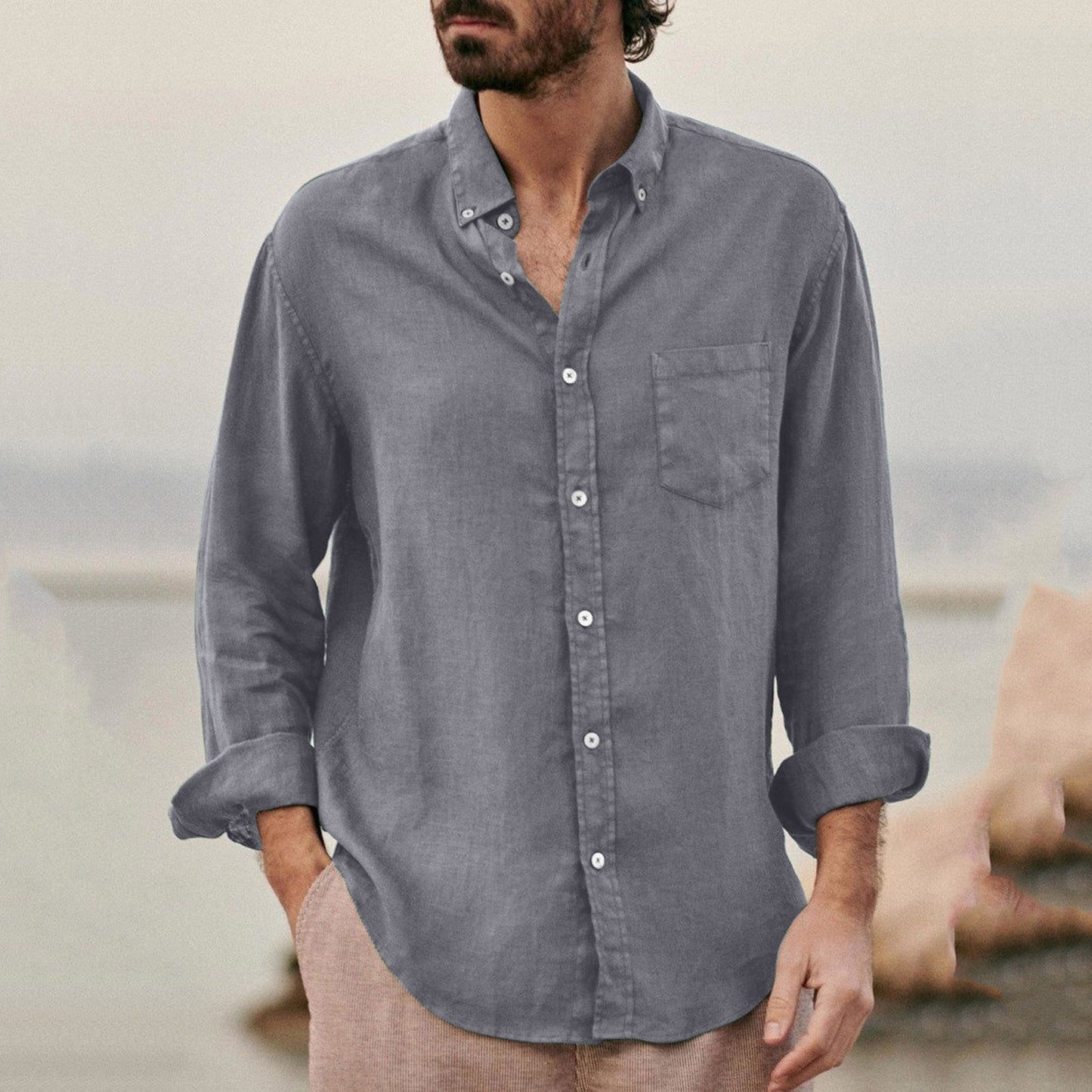 Relaxed Fit Linen Shirt - Shop with Ameera