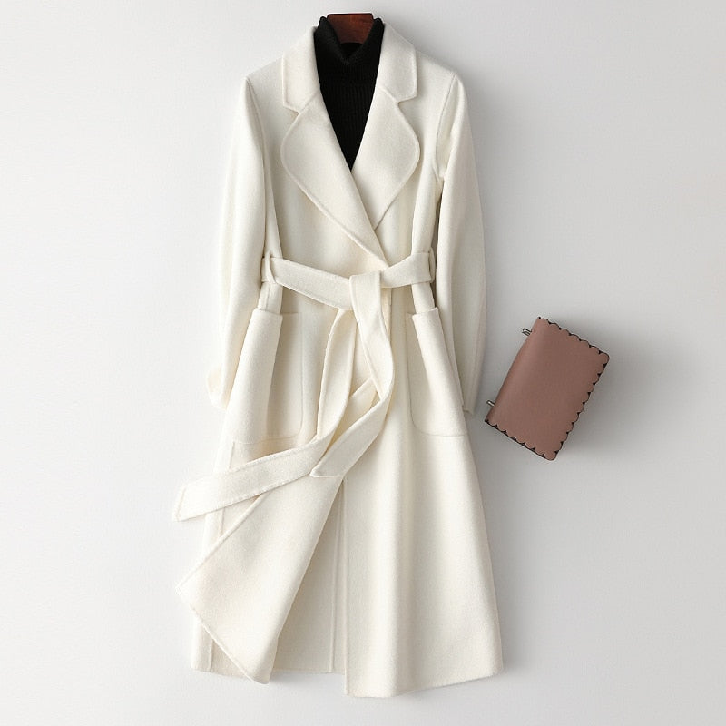Belted Long Coat - Shop With Ameera 