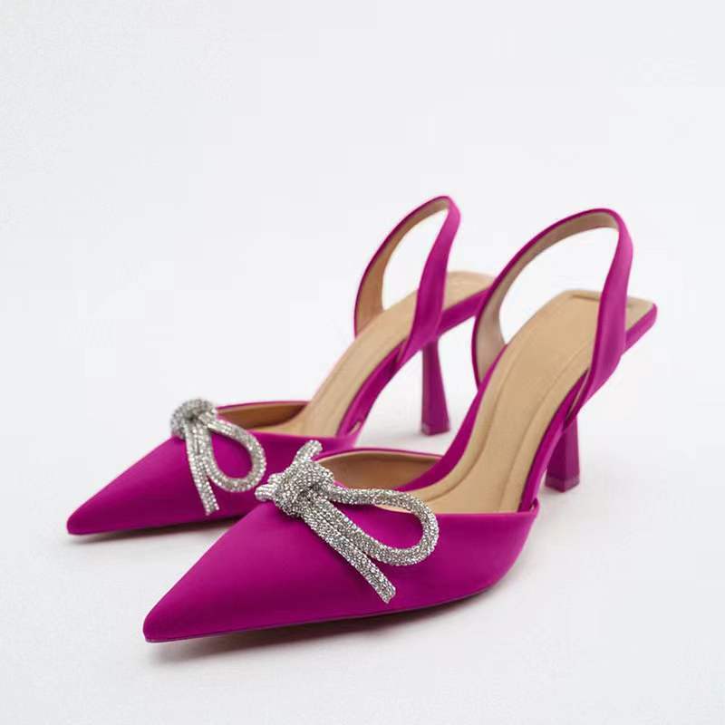Slingback Pumps With Rhinestones - Shop with Ameera