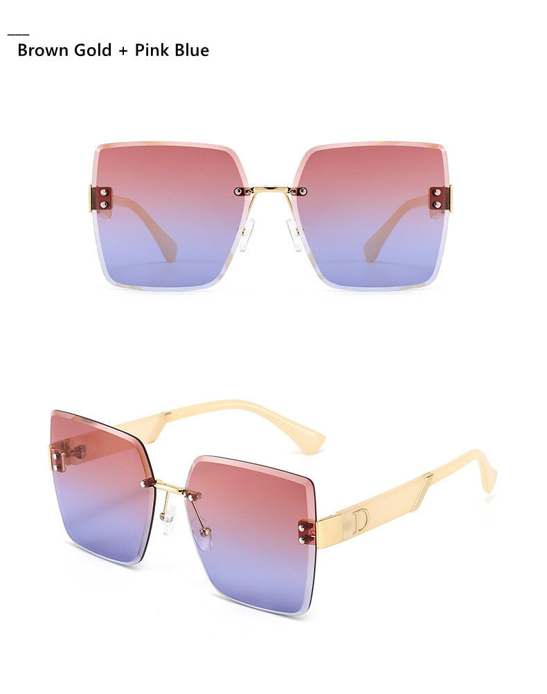 Rimless Square Sunglasses - Shop with Ameera