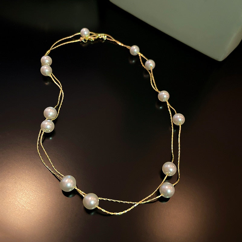 Pearl Chain Necklace - Shop with Ameera