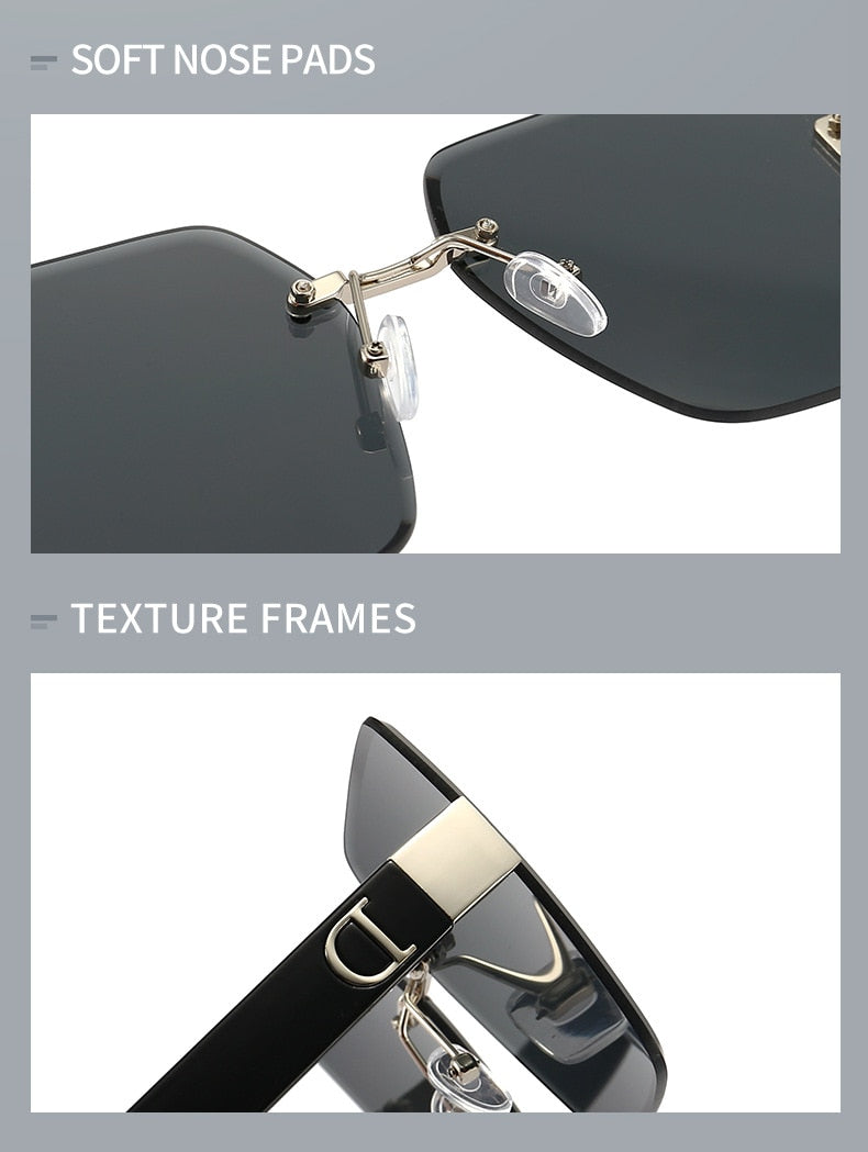 Rimless Square Sunglasses