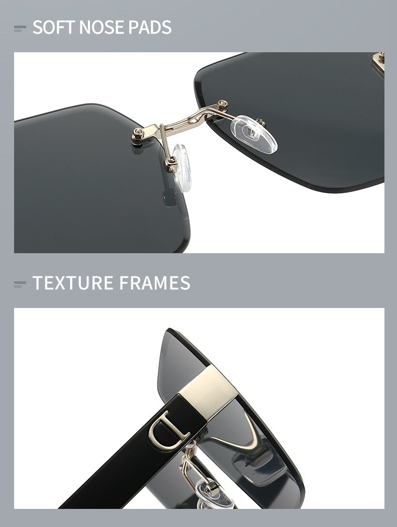 Rimless Square Sunglasses - Shop with Ameera