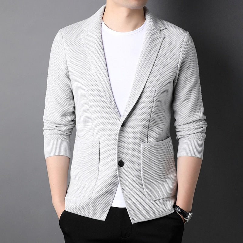 Knitted Cardigan Blazer - Shop With Ameera