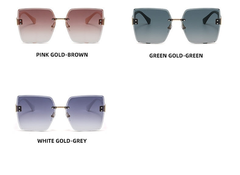 Rimless Square Sunglasses - Shop With Ameera