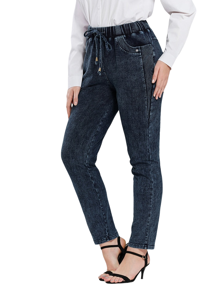 Plus Size Drawstring Jeans - Shop With Ameera