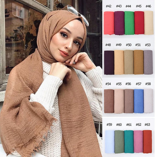 Crinkle Cotton Hijab Scarf